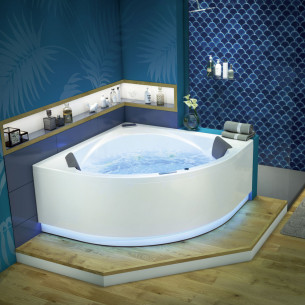 BAIGNOIRE BALNÉO D’ANGLE SAPHIR V DE GRANDFORM