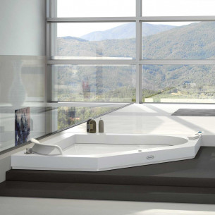 baignoire d'angle balnéothérapie Atelier du Bain Aura Uno Cioran