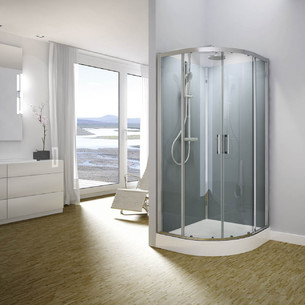 Cabine de douche Modul'R 1/4 de cercle de SanSwiss
