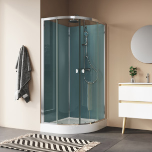 CABINE DE DOUCHE INTÉGRALE MODUL'R ¼ DE CERCLE DE SANSWISS