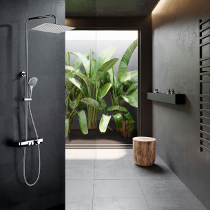 Colonne de douche thermostatique Drop Shower chromé de Paini France