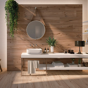 Collection Millelegni Remake par Emil Ceramica en coloris Olmo Naturale