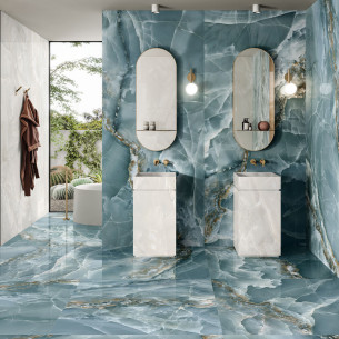 Collection Tele Di Marmo Onyx par Emil Ceramica en coloris green