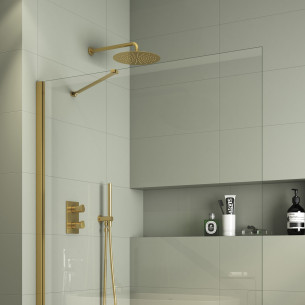 Pack douche encastré Omega Or brossé PVD de Cristina