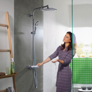 hydrotherapie colonne de douche crometta e ecosmart de hansgrohe