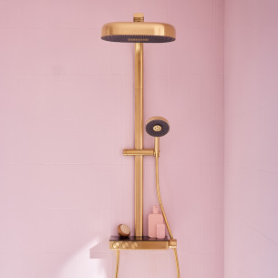 Colonne de douche thermostatique Grands Boulevards Laiton brossé de Jacob Delafon