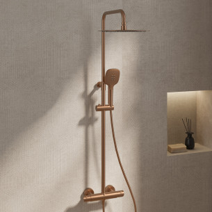 Colonne de douche Caledonia 2 de Ramon Soler coloris Cuivre