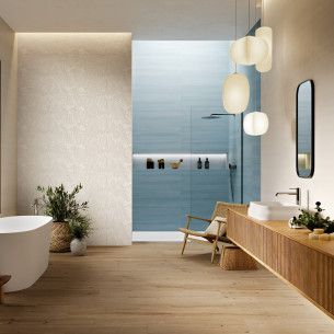 Collection Biomim par Ibero en coloris Blue et décor Art Natural