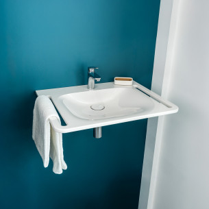 Plan de toilette Derby Style avec siphon design Chromé Trinnity