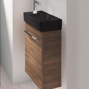 Très petit meuble WC en bois massif avec lave main Ello