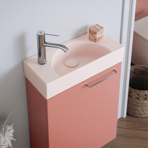 Lave-mains Odéon Rive Gauche Compact Rose pâle satiné de Jacob Delafon