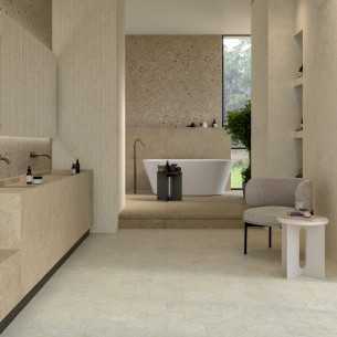 Collection Arkistyle par Marca Corona en coloris Arkistyle Clay et décor Arkistyle Shade Warm