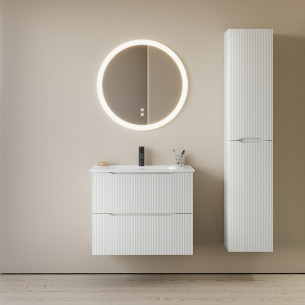 Meuble Diamant 2 tiroirs L. 60 cm de Burgbad - Blanc mat