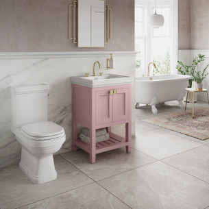 Meuble de salle de bain Riviera de Burlington Rose mat