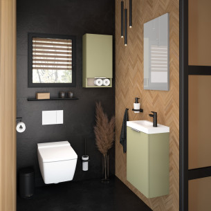 Meuble Lave-mains 40 Vert olive mat de Delpha