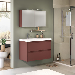 Meuble D-Motion affleurant coloris Rouge garance mat de Delpha