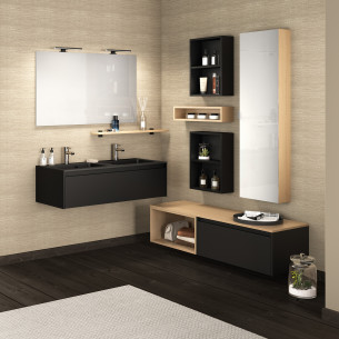 Meuble D-Motion affleurant coloris Noir verni mat de Delpha