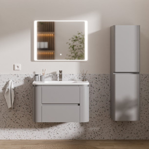 Meuble Miro L. 80 cm finition Gris platinium de Lido