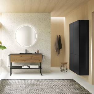 meuble salle de bain burgbad free coloris marbre noir