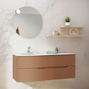 Meuble salle de bain Éloge couleur terracotta de Decotec