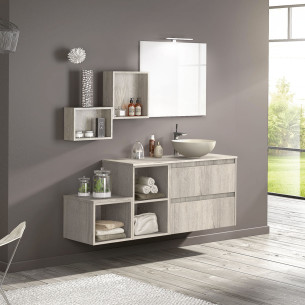 meuble salle de bains delpha d-motion affleurant largeur 160 chene nordique