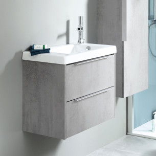 Meuble de salle de bain XS melamine beton gris de Sanijura