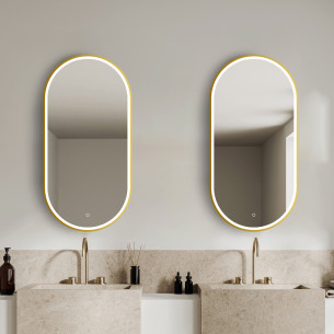 Miroir forme oblong Gold de Pradel