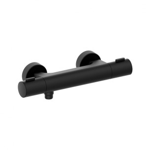 Mitigeur douche mural thermostatique Round noir mat de Paini