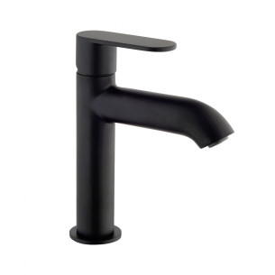 Mitigeur lavabo semi-haut Round noir mat