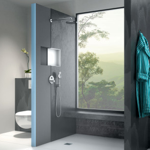 Wedi lance une cloison avec dispositif intégré de douche encastrée