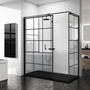 paroi de douche novellini kuadra h black