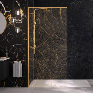 paroi de douche solo eskisse or brosse de kinedo