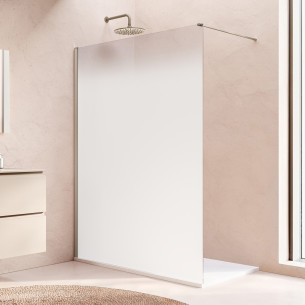 Paroi douche ronal walkin 2-0 vitrage brume 140 finition bronze brossé