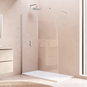 Paroi de douche Walk-in Easy 2.0 Voilier par Ronal coloris Nickel brossé