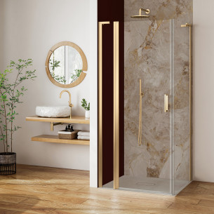 Paroi de douche avec porte pivotante Pastel Bronze brossé de Roth