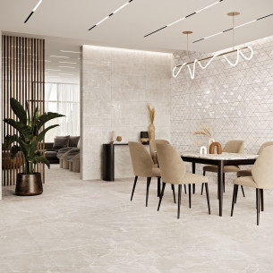 Collection Breccia par Pavigrés en coloris Gold et décor Geo Gold