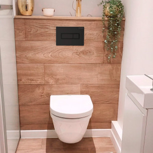 Plaque de commande Derby Style, modèle Square de Vigour, coloris Noir mat