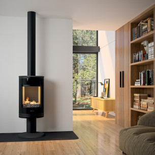 Poêle à bois Eiffel sur pied de Deville