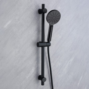 Set barre de douche Inox Line finition Noir mat anodisé de Aubade Création