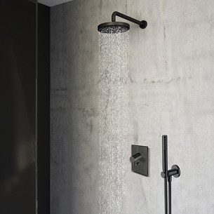 robinetterie douche triverde mitigeur complet noir mat de cristina ondyna