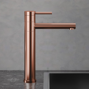 Mitigeur évier Inox Line finition PVD Cuivre brossé de Aubade Création