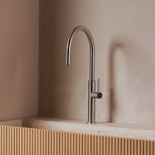 Mitigeur évier Cucina avec aérateur extractible - Finition Inox 316 brossé