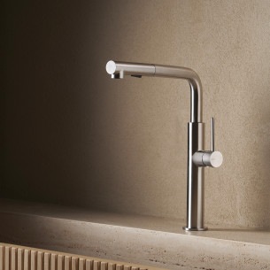 Cucina mitigeur évier avec douchette - Finition Inox 316 brossé