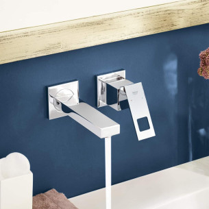 Mitigeur lavabo mural Eurocube taille S finition Chromé de Grohe