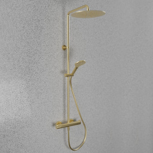 colonne de douche thermostatique Delta or brossé de Cristina