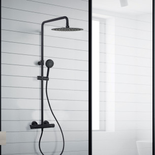 douche à main barre de douche réglable BONADE Système de douche douche de pluie sans robinet de douche pour montage mural colonne de douche ensemble de douche avec douche de tête de 9 pouces 