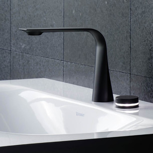 Robinetterie électronique de lavabo 2 trous D1 noir mat de Duravit