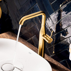 Mitigeur lavabo Essence taille XL finition Cool Sunrise brossé de Grohe