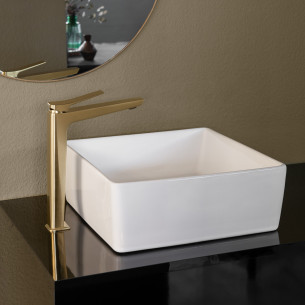 Mitigeur lavabo haut Prisma finition PVD Or brossé de ramonsoler