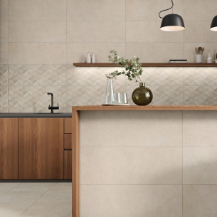 Collection Pursue par STN Ceramica en coloris Pearl et décor Cold